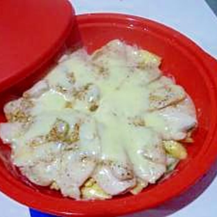 鶏肉とチーズのヘルシー野菜蒸し:約220Kcal